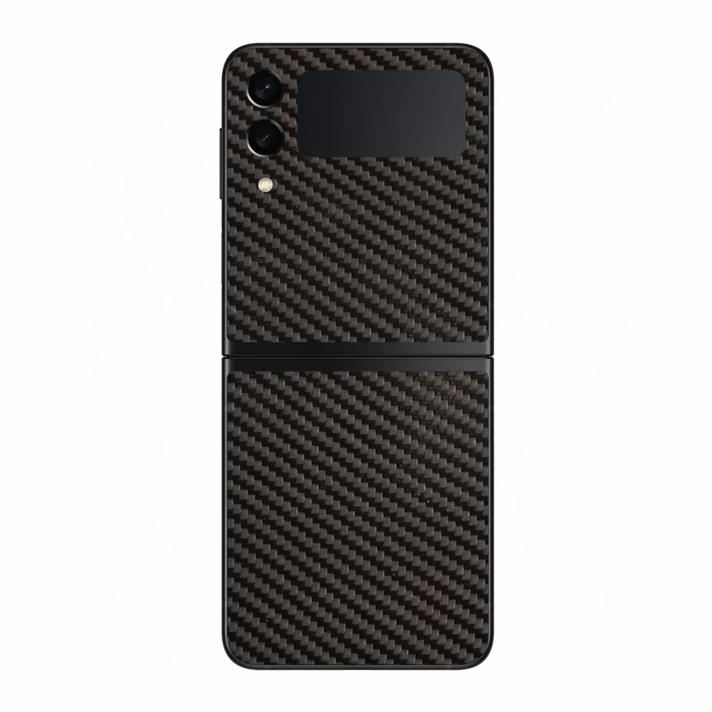 Samsung Galaxy Z Flip 3 - 3D fekete karbon hátlap fólia