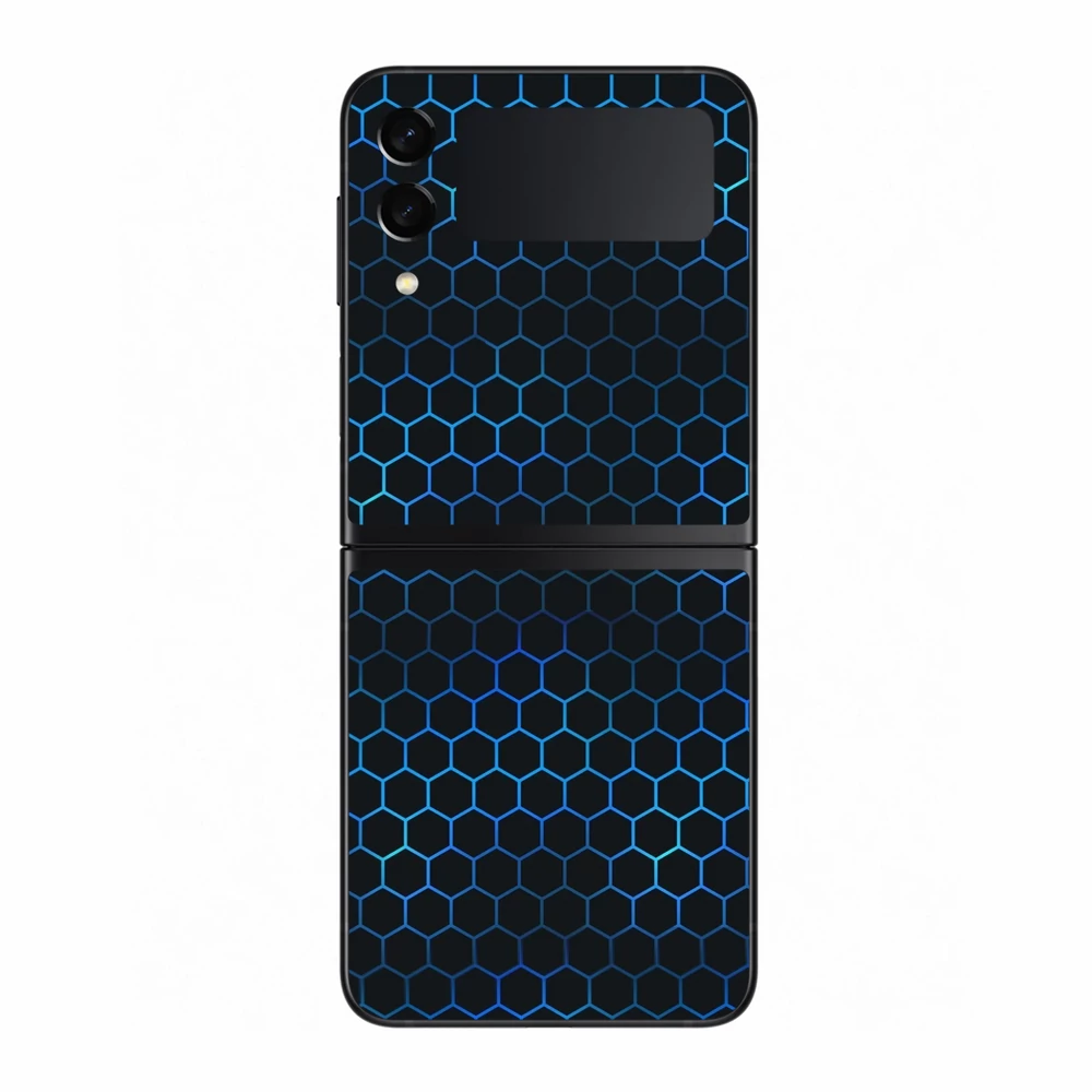 Samsung Galaxy Z Flip 3 - Kék méhsejt hátlap fólia