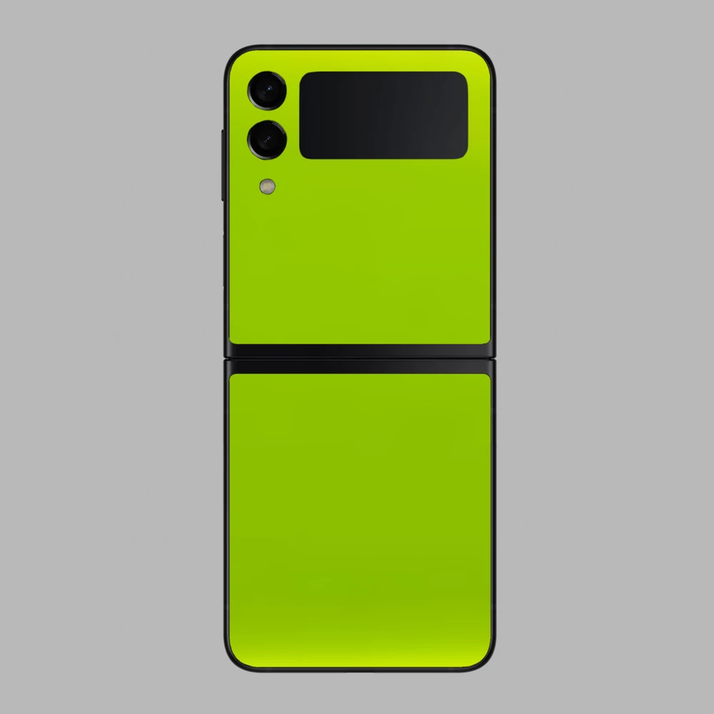 Samsung Galaxy Z Flip 3 - Fényes metál lime hátlap fólia