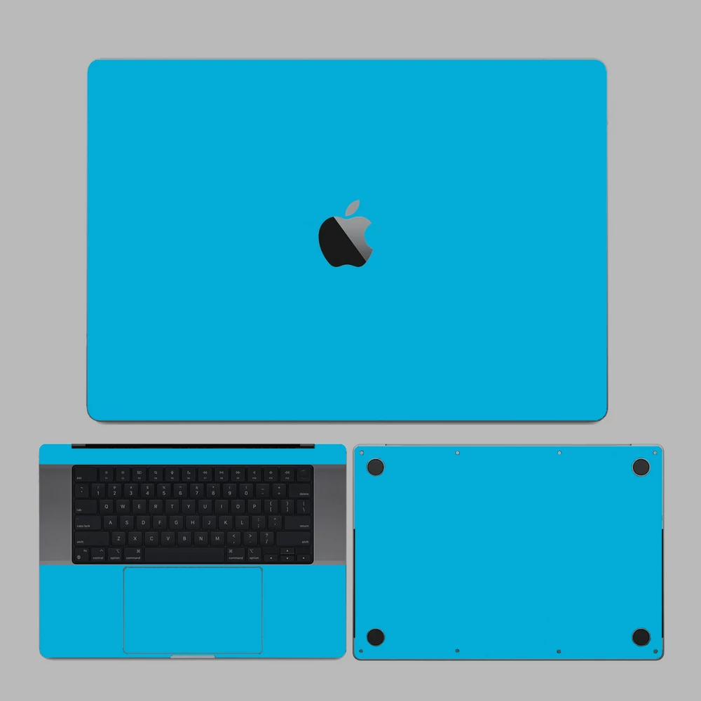 MacBook Pro 13" ( 2022, M2 ) - Fényes metál világoskék hátlap fólia