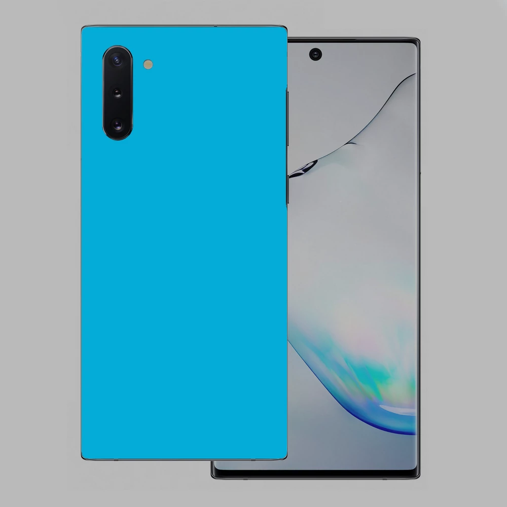 Samsung Galaxy Note 10 - Fényes metál világoskék hátlap fólia