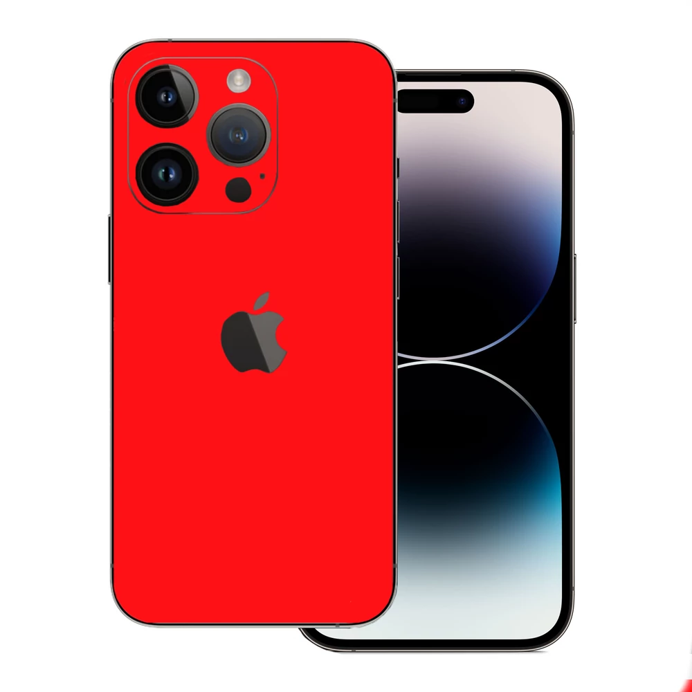 iPhone 14 Pro Max - Fényes piros hátlap fólia