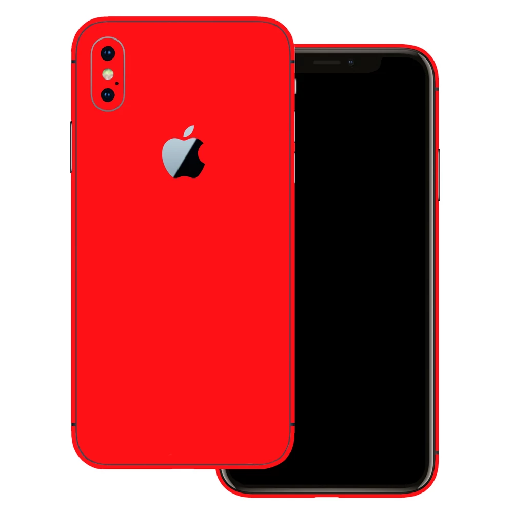 iPhone X - Fényes piros hátlap fólia