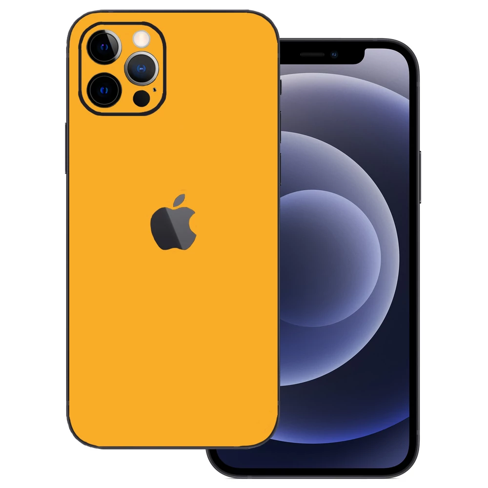 iPhone 12 Pro - Fényes sárga hátlap fólia