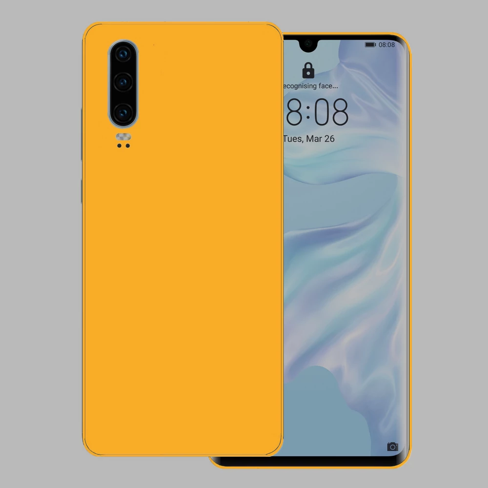 Huawei P30 - Fényes sárga hátlap fólia