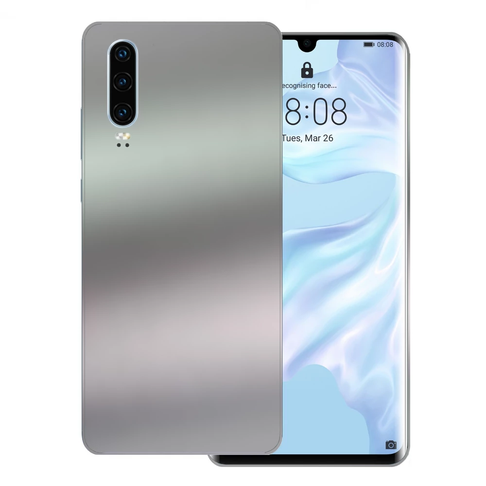 Huawei P30 - Matt króm ezüst hátlap fólia