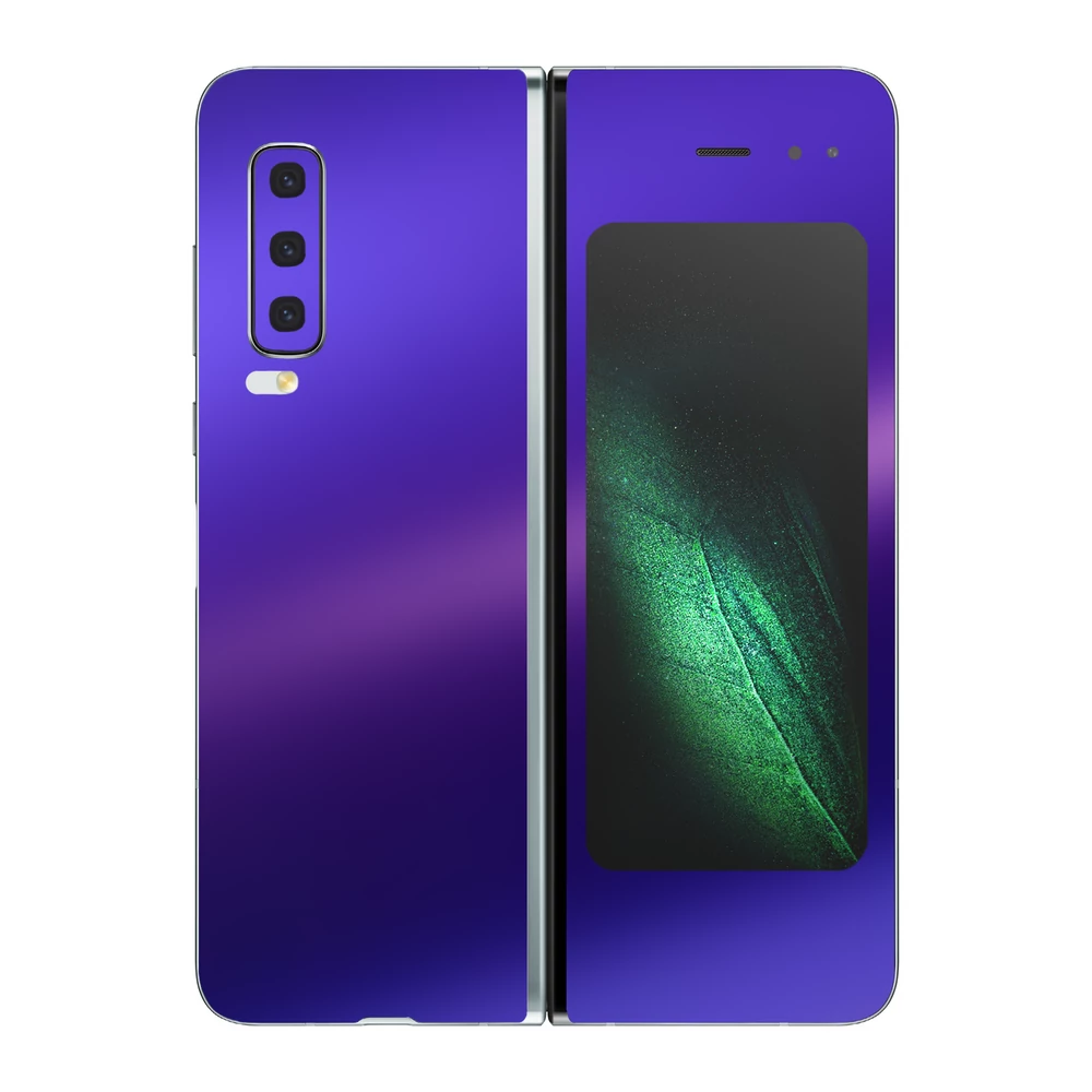 Samsung Galaxy Fold - Matt króm szatén lila hátlap fólia