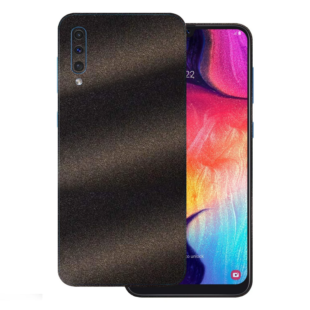 Samsung Galaxy A50 - Szemcsés matt fekete hátlap fólia