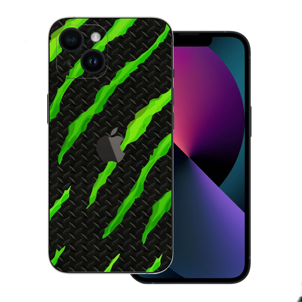 iPhone 15 Plus - Zöld karmolásos hátlap fólia