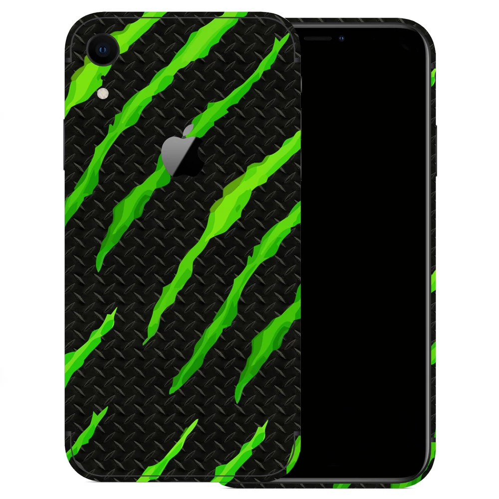 iPhone XR - Zöld karmolásos hátlap fólia