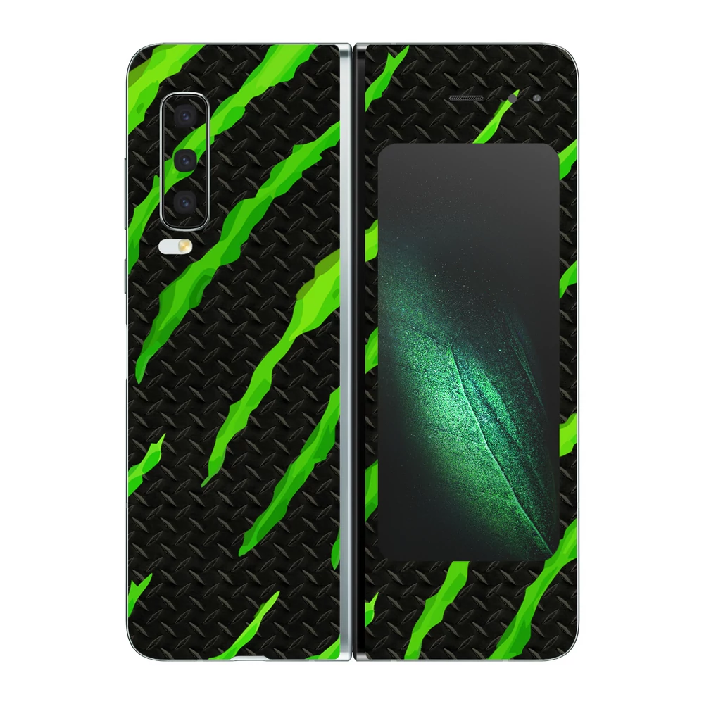 Samsung Galaxy Fold - Zöld karmolásos hátlap fólia
