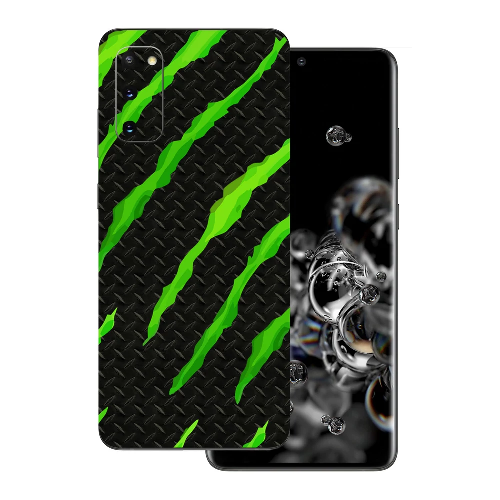 Samsung Galaxy S20 - Zöld karmolásos hátlap fólia