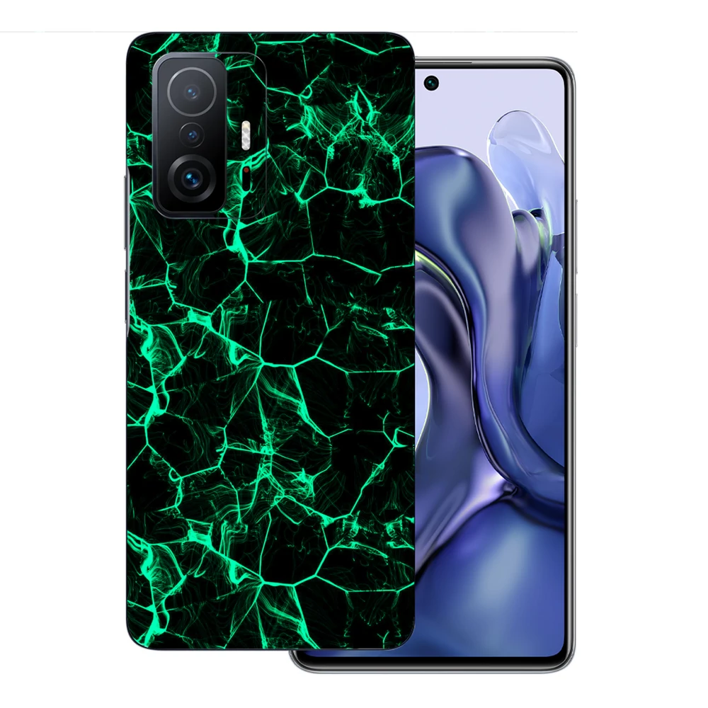 Xiaomi 11T Pro - Zöld füstcsíkos hátlap fólia