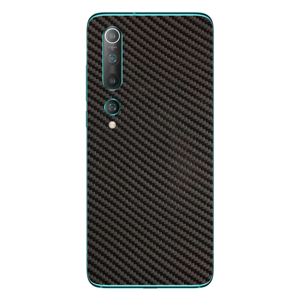 Xiaomi Mi 10 - 3D fekete karbon hátlap fólia