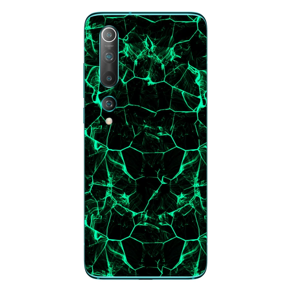 Xiaomi Mi 10 - Zöld füstcsíkos hátlap fólia