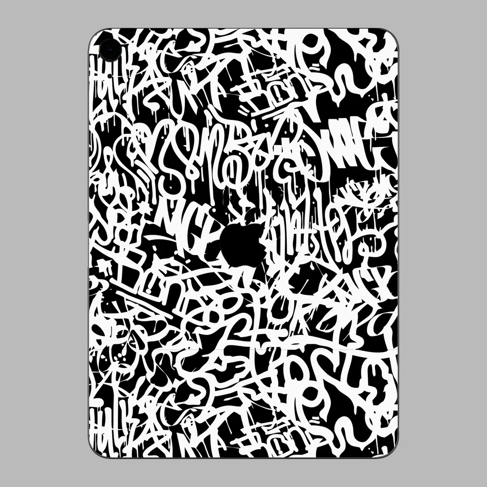 iPad 10.9" ( 2022, gen 10 ) - Monokróm graffiti hátlap fólia